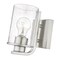 Z-Lite Beckett 1 Light Wall Sconce, Brushed Nickel And Clear Seedy 492-1S-BN - alternate 2